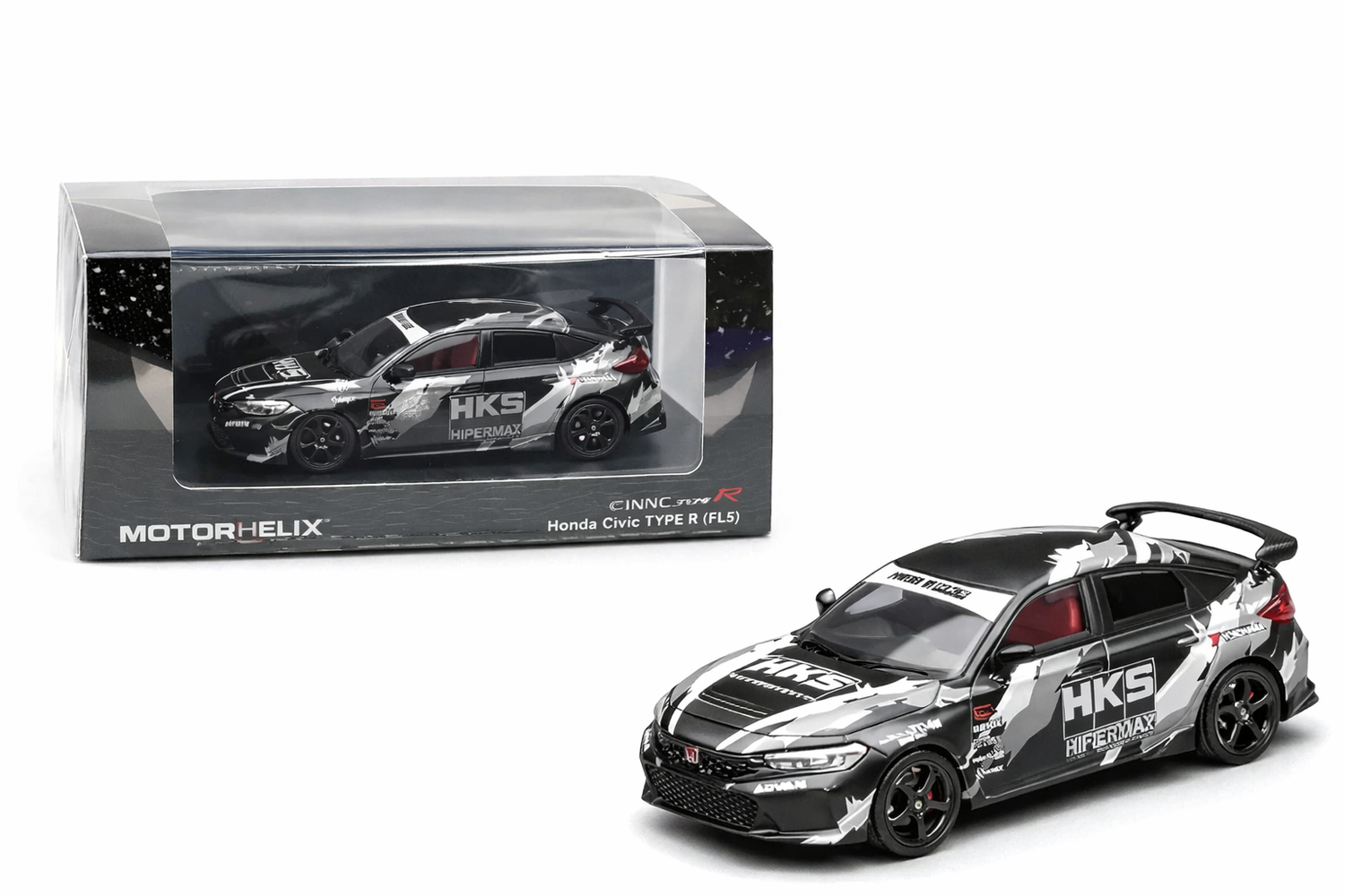 Motorhelix 1/64-Honda Civic TYPE R (FL5) HKS M65320