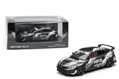 Motorhelix 1/64-Honda Civic TYPE R (FL5) HKS M65320