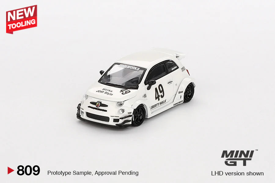 MINI GT-LB-WORKS x Abas Works ABARTH 595 Gara White-(MGT00809)