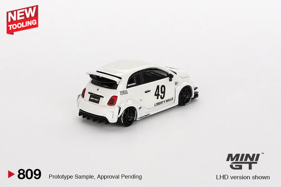 MINI GT-LB-WORKS x Abas Works ABARTH 595 Gara White-(MGT00809)