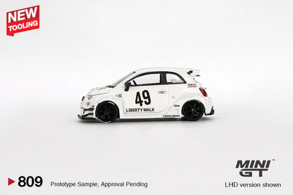 MINI GT-LB-WORKS x Abas Works ABARTH 595 Gara White-(MGT00809)