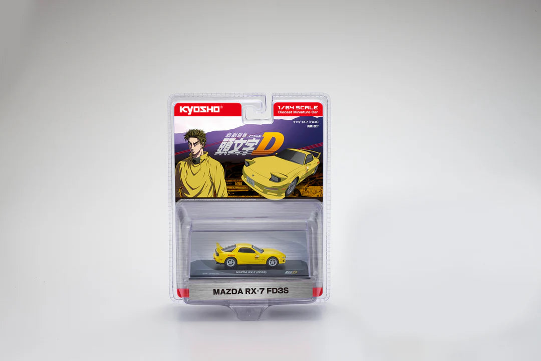 KYOSHO 1:64-Yellow-INITIAL D MAZDA RX-7 (FD3S)