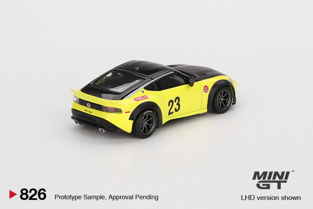 MINI GT-Nissan Z X LB NATION WORKS Ikazuchi Yellow MGT00826