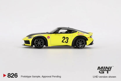 MINI GT-Nissan Z X LB NATION WORKS Ikazuchi Yellow MGT00826