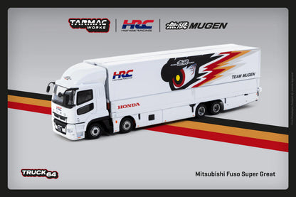 (PRE-ORDER 2025) Tarmac Works 1:64,Mitsubishi Fuso Super Great TEAM MUGEN