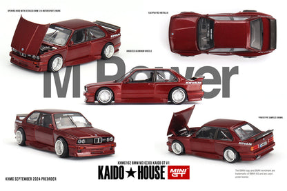 Kaido House x Mini GT - BMW M3 (E30) Kaido GT V1 – M Red (KHMG162) ***LIMITE DE 1 PAR CLIENT-LIMIT OF 1 PER CLIENT***