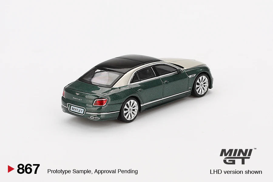 Mini GT- Bentley Flying Spur White Sand Verdant MGT00867 – Nice