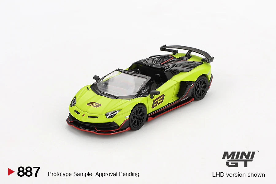 MINI GT-Lamborghini Aventador SVJ 63 Roadster Verde Shock-(MGT00887)