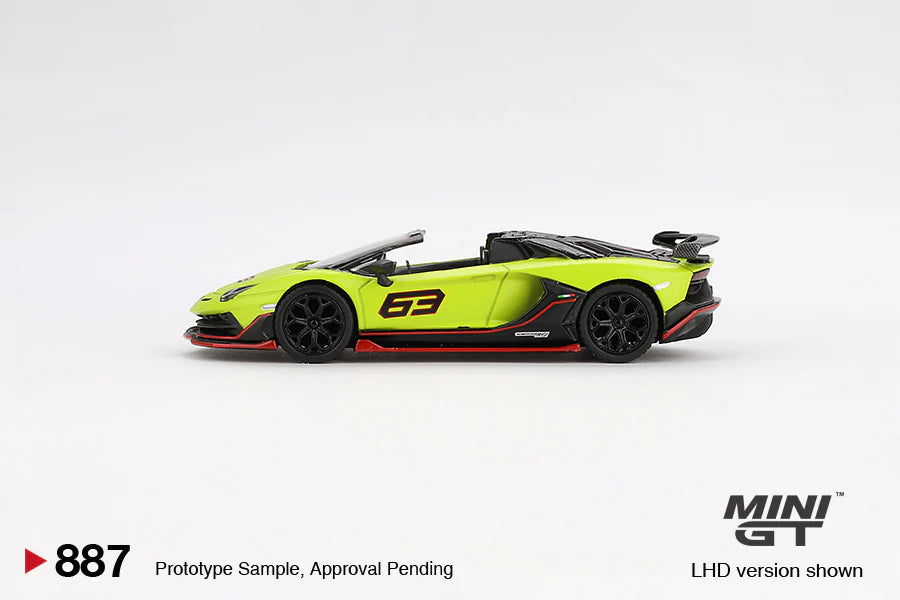 MINI GT-Lamborghini Aventador SVJ 63 Roadster Verde Shock-(MGT00887)