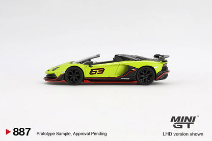 MINI GT-Lamborghini Aventador SVJ 63 Roadster Verde Shock-(MGT00887)