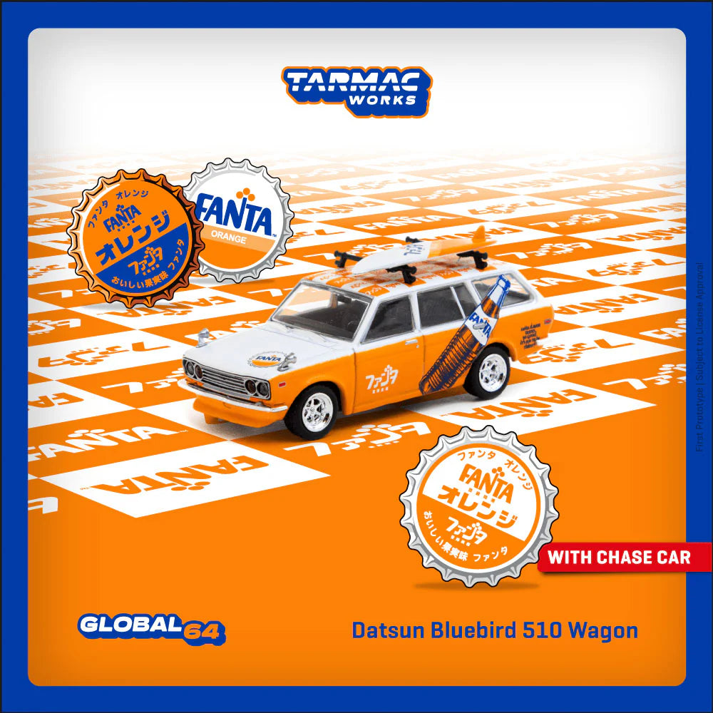 (PRE-ORDER 2025) Tarmac Works 1:64, Datsun Bluebird 510 Wagon FANTA