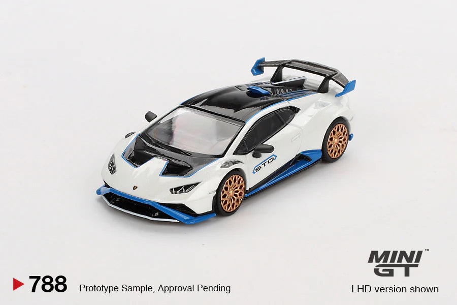 MINI GT-Lamborghini Huracán STO Bianco Asopo MGT00788-BL