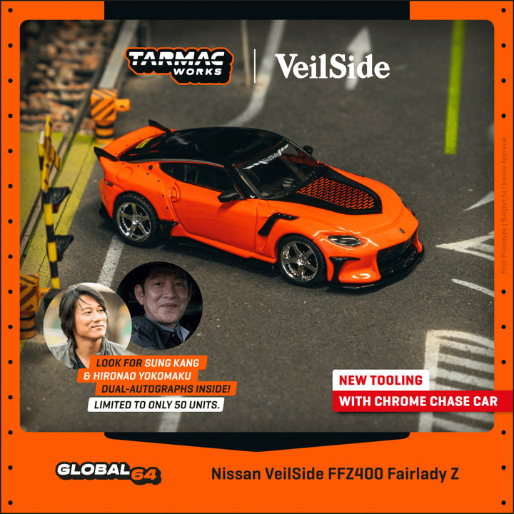 (PRE-ORDER 2025) Tarmac Works 1:64, Nissan VeilSide FFZ400 Fairlady Z Orange