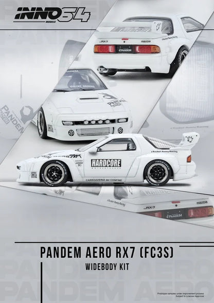 INNO64-MAZDA RX7 (FC3S) "PANDEM AERO" Widebody Kit IN64-RX7FCP-WHI1