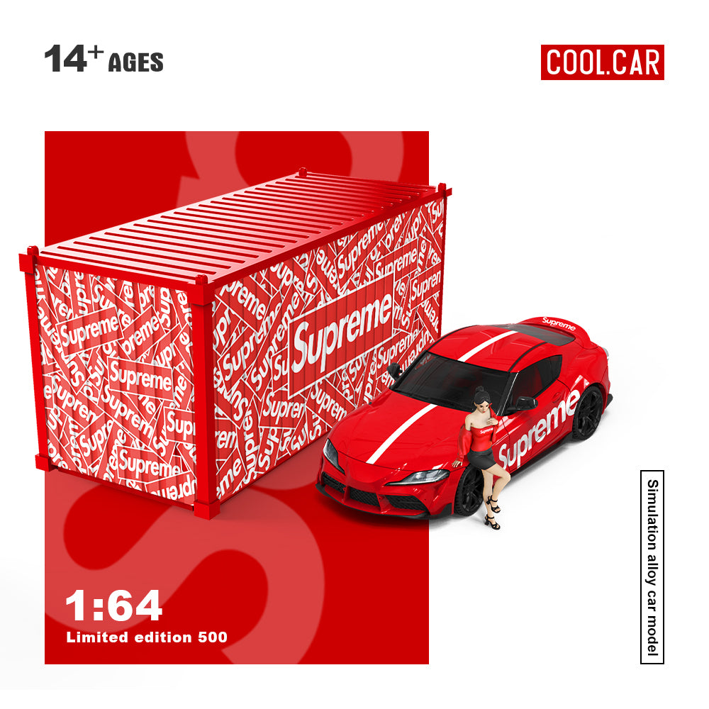 CoolCar 1:64-Speedmaster A90-Supreme container set CC647415-2
