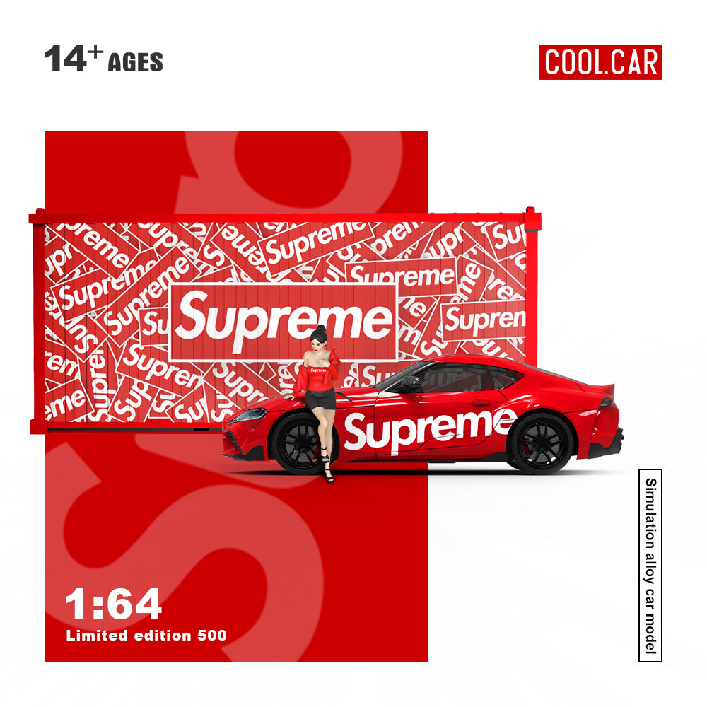 CoolCar 1:64-Speedmaster A90-Supreme container set CC647415-2