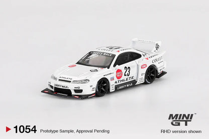 (PRE-ORDER 2025) Mini GT-  Nissan LB-Super Silhouette S15 SILVIA ATHLETE – White MGT01054