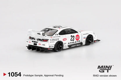 (PRE-ORDER 2025) Mini GT-  Nissan LB-Super Silhouette S15 SILVIA ATHLETE – White MGT01054