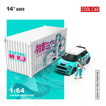 CoolCar 1:64- BMW Mini w/Figurine &amp; Container - Hatsune Mika CC643642-2