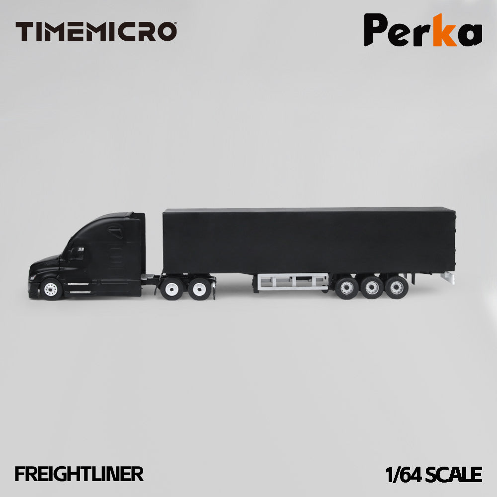 Time Micro &amp; Perka 1/64 - Freightliner Container Truck- Black Knight  TM800113