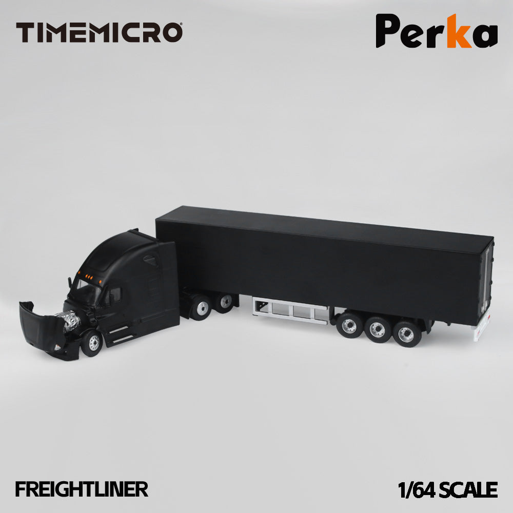 Time Micro &amp; Perka 1/64 - Freightliner Container Truck- Black Knight  TM800113