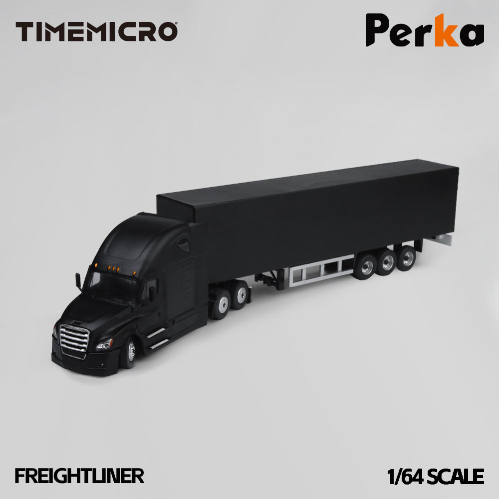Time Micro &amp; Perka 1/64 - Freightliner Container Truck- Black Knight  TM800113