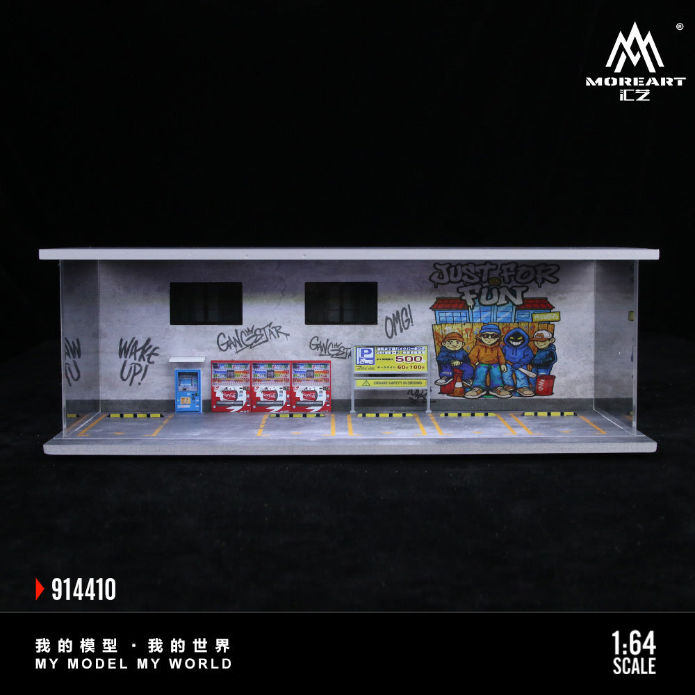 MoreArt Diorama 1:64- Art Graffiti Wall - Lighted Scene Diorama MO914410