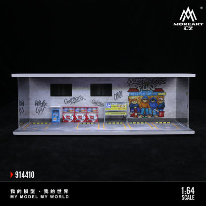 MoreArt Diorama 1:64- Art Graffiti Wall - Lighted Scene Diorama MO914410