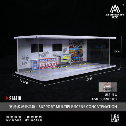 MoreArt Diorama 1:64- Art Graffiti Wall - Lighted Scene Diorama MO914410