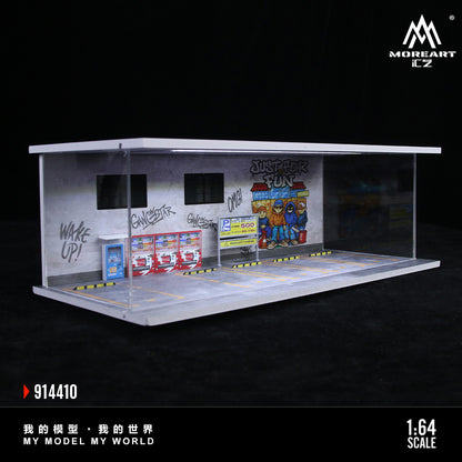 MoreArt Diorama 1:64- Art Graffiti Wall - Lighted Scene Diorama MO914410