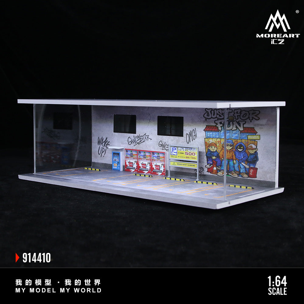 MoreArt Diorama 1:64- Art Graffiti Wall - Lighted Scene Diorama MO914410
