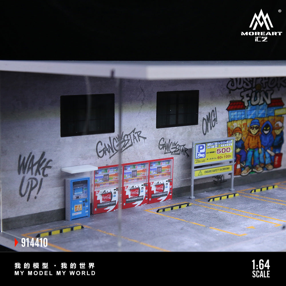 MoreArt Diorama 1:64- Art Graffiti Wall - Lighted Scene Diorama MO914410