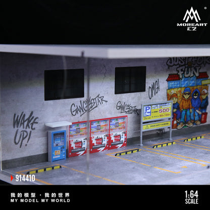 MoreArt Diorama 1:64- Art Graffiti Wall - Lighted Scene Diorama MO914410