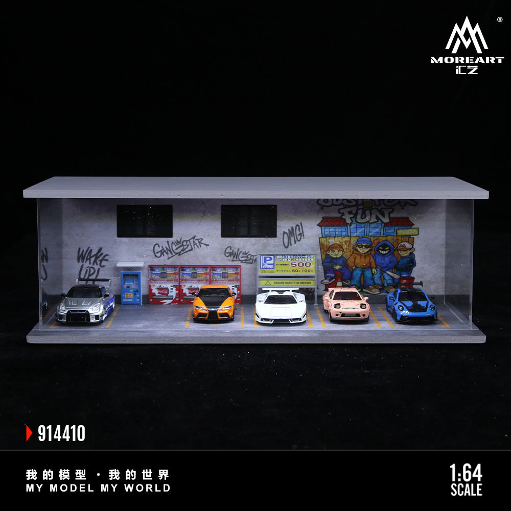 MoreArt Diorama 1:64- Art Graffiti Wall - Lighted Scene Diorama MO914410