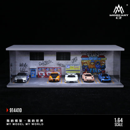 MoreArt Diorama 1:64- Art Graffiti Wall - Lighted Scene Diorama MO914410