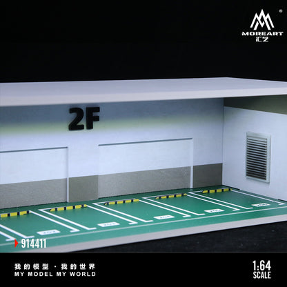 MoreArt Diorama 1:64- 2F Parking Lot-Lighted Scene Diorama MO914411