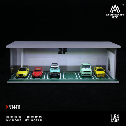 MoreArt Diorama 1:64- 2F Parking Lot-Lighted Scene Diorama MO914411