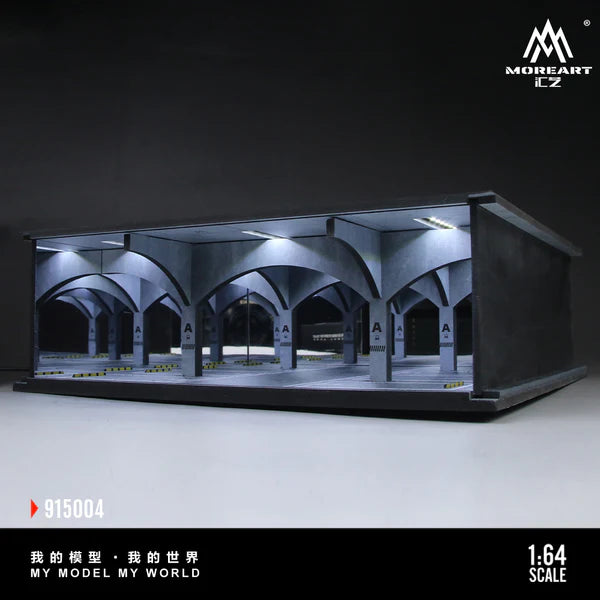 MoreArt Diorama 1:64- Garage de stationnement souterrainé clairé-Underground Parking Garage Lighted Assembly Scene  MO915004