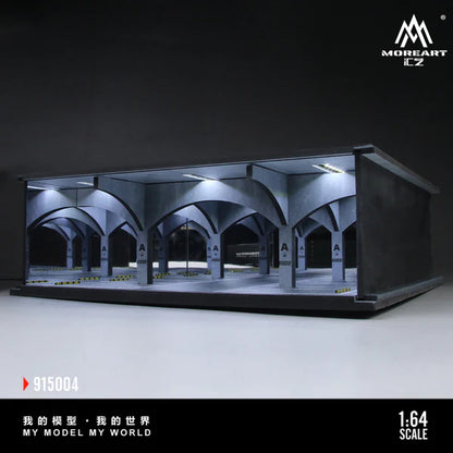 MoreArt Diorama 1:64- Garage de stationnement souterrainé clairé-Underground Parking Garage Lighted Assembly Scene  MO915004