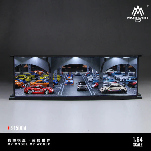 MoreArt Diorama 1:64- Garage de stationnement souterrainé clairé-Underground Parking Garage Lighted Assembly Scene  MO915004