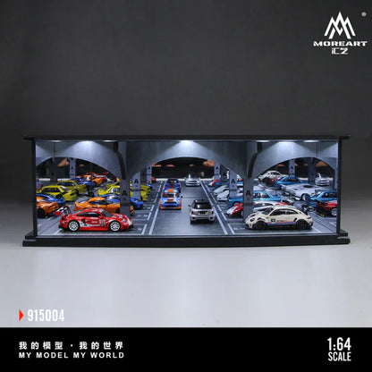MoreArt Diorama 1:64- Garage de stationnement souterrainé clairé-Underground Parking Garage Lighted Assembly Scene  MO915004