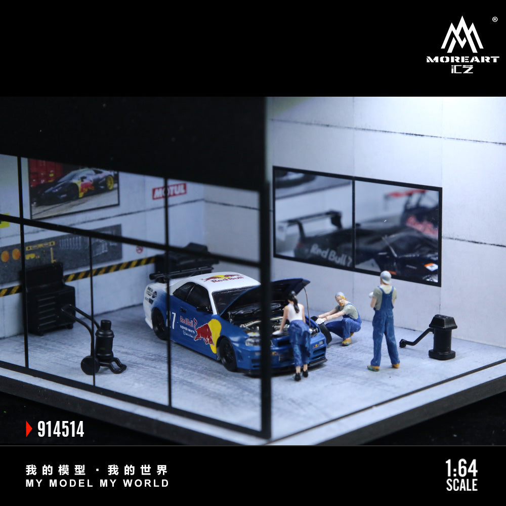 MoreArt Diorama 1:64- Red Bull Parking Scene MO914514