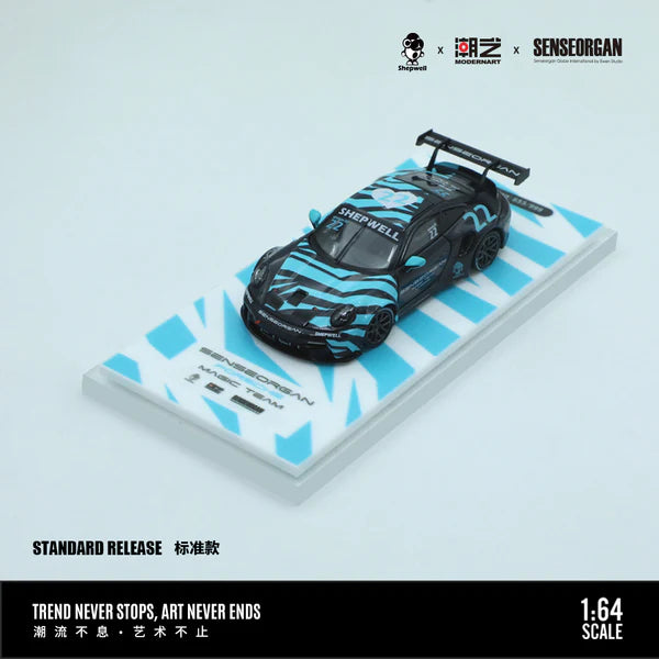 ModernArt 1:64- Porsche 911 CUP (Grey-Blue) Thorn 