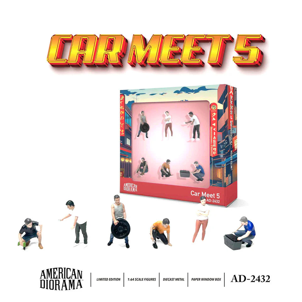 American Diorama 1/64-Car &amp; Meet AD-2432MJ