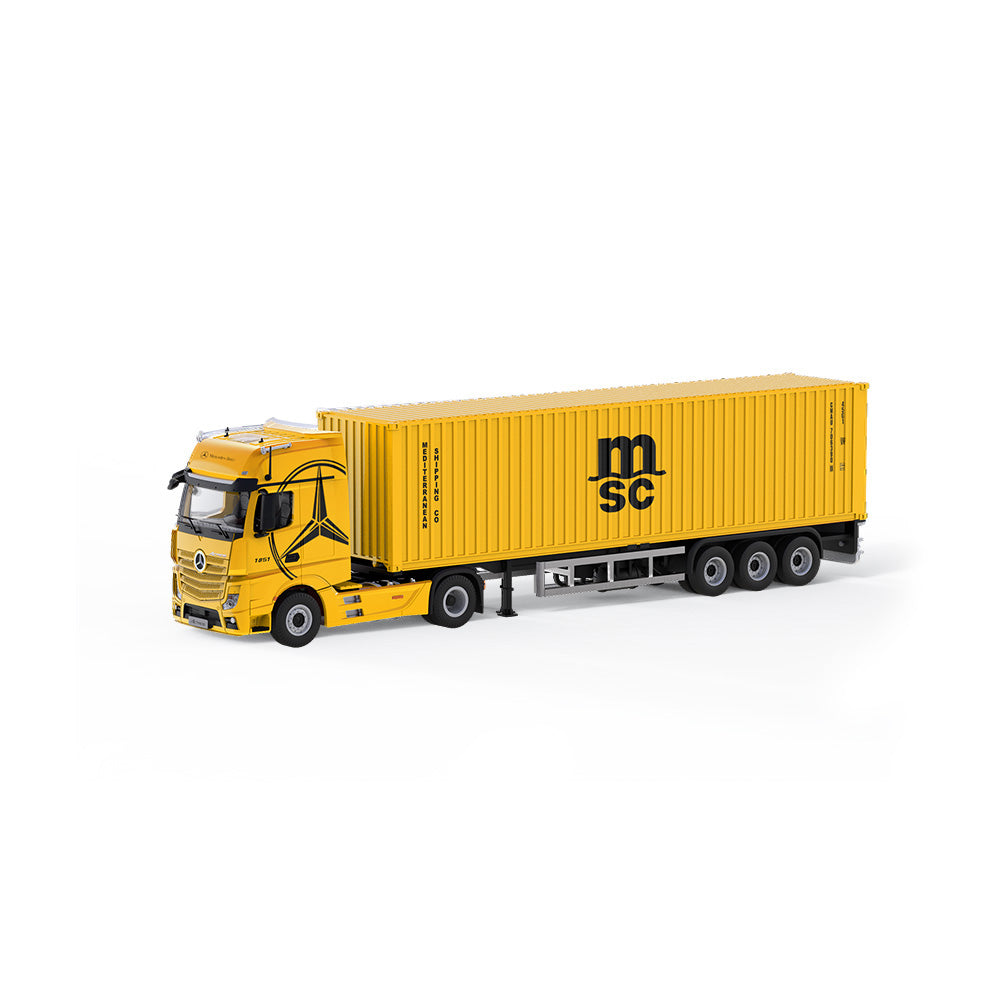 Mercedes-Benz Actros Camion MSC Jaune Vif 1:64 – TimeMicro + Perka TM646744