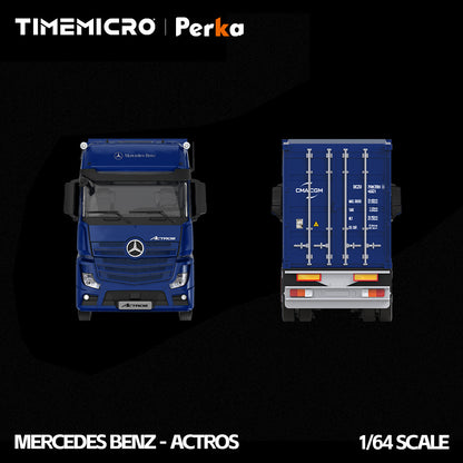 Mercedes-Benz Actros Camion CMA CGM Bleu Océan 1:64 – TimeMicro + Perka TM646745
