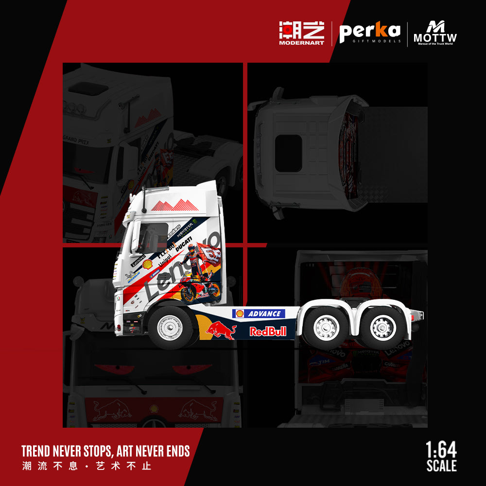 Camion tracteur Mercedes-Benz No. 93 Theme Marquis MD × Perka 1:64 MD646747
