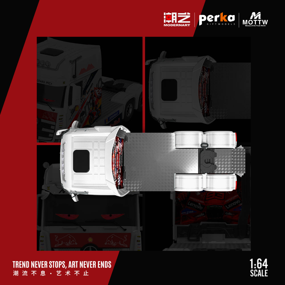Camion tracteur Mercedes-Benz No. 93 Theme Marquis MD × Perka 1:64 MD646747