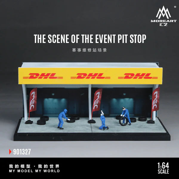 MoreArt DHL Pit Stop Scene 1:64 MO901327