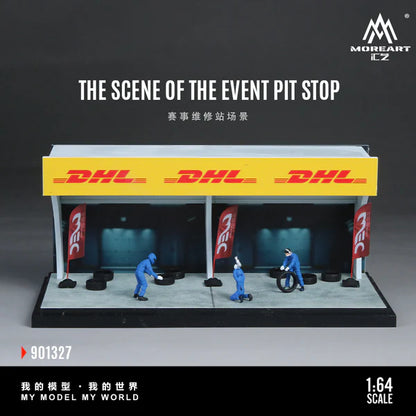 MoreArt DHL Pit Stop Scene 1:64 MO901327